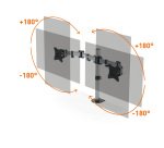 Braccio porta monitor Select 5095-23 - per 2 monitor - Durable