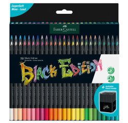 Matite colorate triangolare Black Edition - colori assortiti - Faber-Castell - conf. 50 pezzi