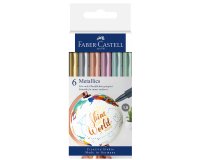 Marcatori - colori assoriti metallics - Faber-Castell - conf. 6 pezzi
