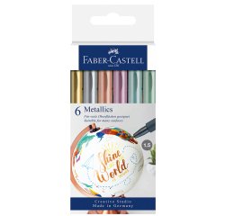 Faber-Castell 160706 marker 6 pc(s) Bullet tip Copper, Gold, Green, Purple, Silver