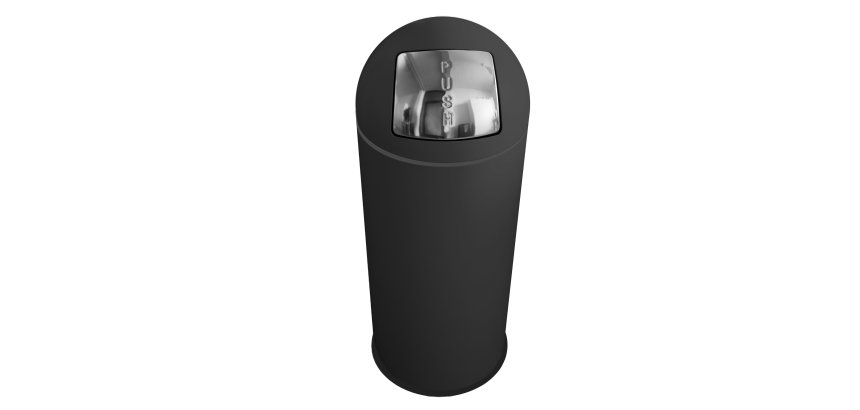 Gettacarte Push - diametro 35 cm - H 92 cm - nero - Stilcasa