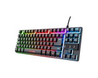 Tastiera gaming GX833 Thado - con illuminazione LED multicolore - metallo - nero - Trust