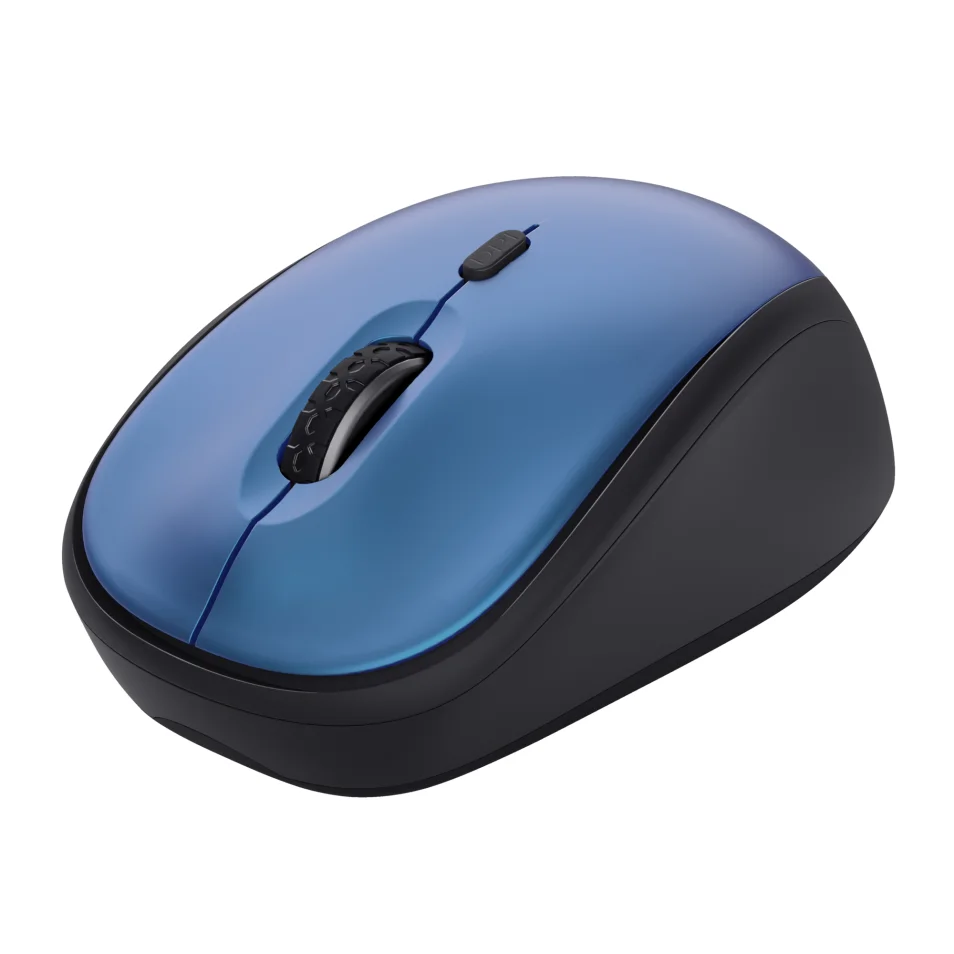 Mouse wireless Yvi+ - silenzioso - blu - Trust su