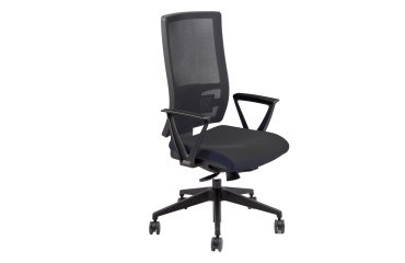 Seduta operativa Nereide NDAE - con braccioli fissi - nero - Unisit