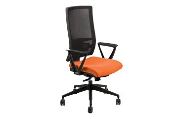 Seduta operativa Nereide NDAE - con braccioli fissi - arancio - Unisit