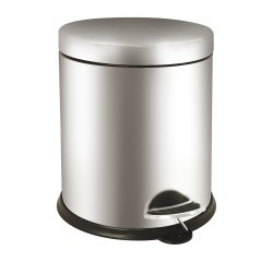 Pattumiera a pedale Bin Basic - 5 L - acciaio inox - Medial