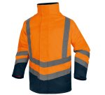 Parka 5 in 1 Deltaplus Optimum 3 alta visibilità, arancio fluo