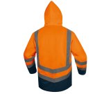 Parka 5 in 1 Deltaplus Optimum 3 alta visibilità, arancio fluo