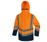 Parka 5 in 1 Deltaplus Optimum 3 alta visibilità, arancio fluo