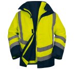 Parka alta visibilità 5 in 1 Deltaplus Optimum 3, giallo fluo