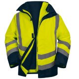 Parka alta visibilità 5 in 1 Deltaplus Optimum 3, giallo fluo