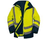 Parka alta visibilità 5 in 1 Deltaplus Optimum 3, giallo fluo
