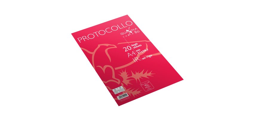 Fogli protocollo Quaxima - A4 - 1rigo - 80 gr - Pigna - conf. 20 pezzi