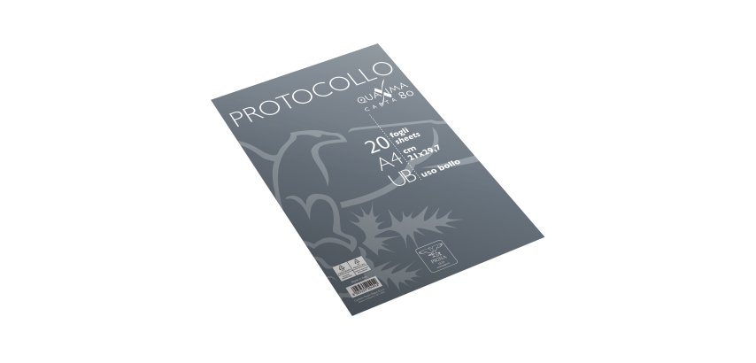 Fogli protocollo Quaxima - A4 - uso bollo - 80 gr - Pigna - conf. 20 pezzi