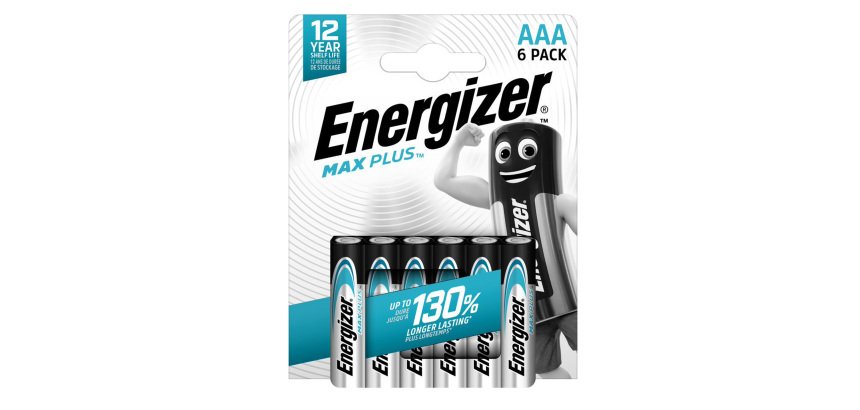 Pila ministilo AAA - 1,5V - Max Plus alcalina - Energizer - blister 6 pezzi