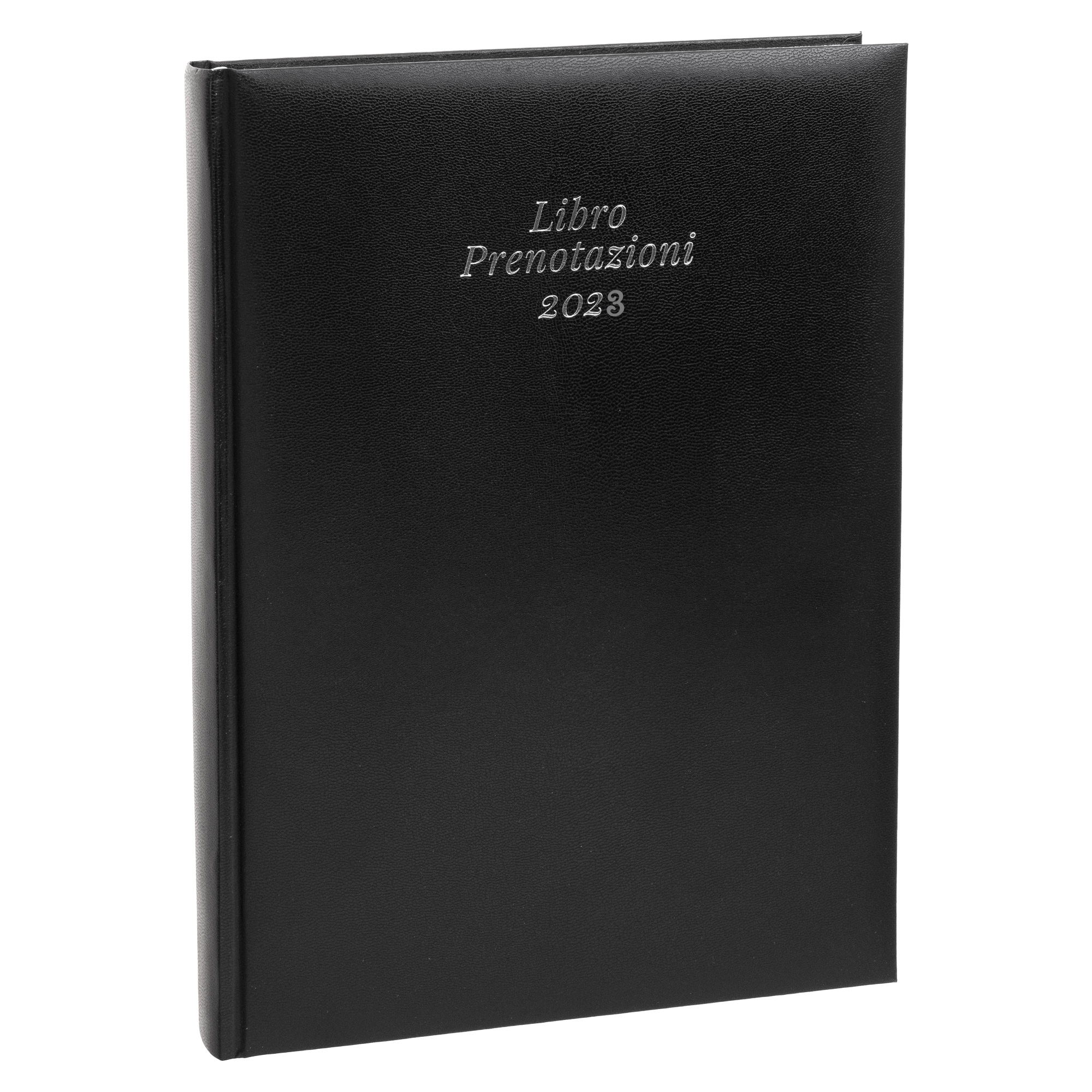 Libro prenotazioni ristorante 2024 - copertina similpelle imbottita - 21 x  30 cm - nero