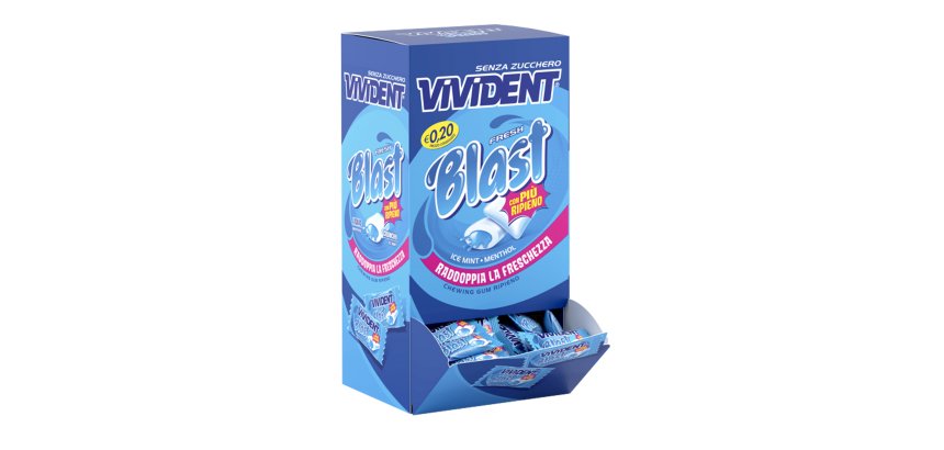 Gomma da masticare Vivident Fresh Blast - conf. 250 pezzi