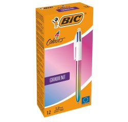 Penna sfera a scatto 4 colori Gradient - 1.0 mm - Bic - conf. 12 pezzi