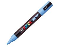 Marcatore a base d'acqua Uni Posca PC5M  - punta  tonda media da 1,8mm a 2,5mm - blu cielo - Uni Mitsubishi