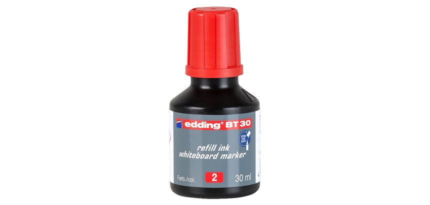Ricarica inchiostro marcatore BT30 - 30 ml - rosso - Edding