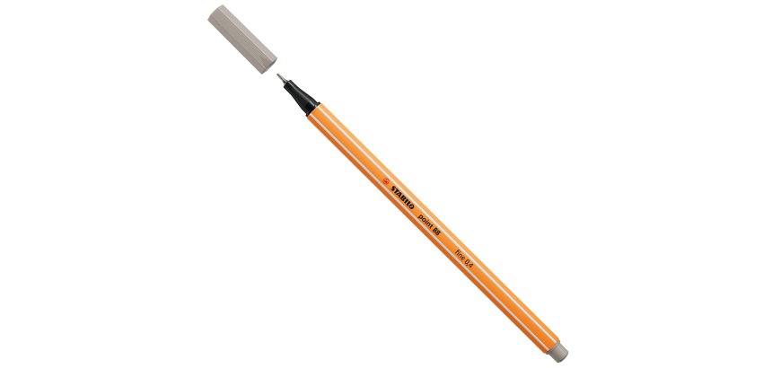 Fineliner Point 88 - tratto 0,4 mm - grigio caldo 93 - Stabilo