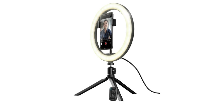 Kit di anelli luminosi Maku - per vlog - nero - Trust