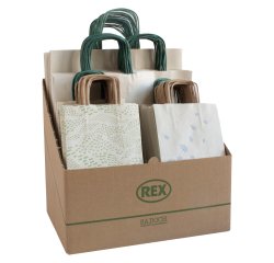 Espositore shopper Carta Erba - formati assortiti - Rex Sadoch - expo 100 pezzi