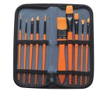 Pennello in sintetico - per acrilico - DOM - astuccio 10 pennelli assortiti