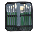 Pennello in setola - per olio - DOM - astuccio 10 pennelli assortiti