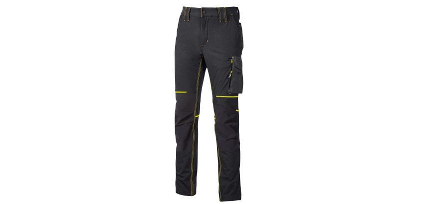 Pantalone da donna U-Power World, grigio/giallo