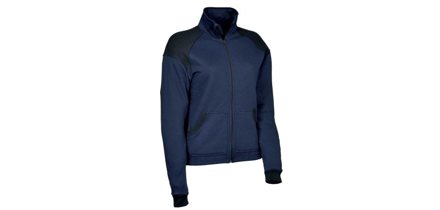 Felpa donna Carolina - taglia L - blu navy/nero - Cofra