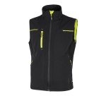 Gilet donna U-Power Saturn Lady, nero/giallo
