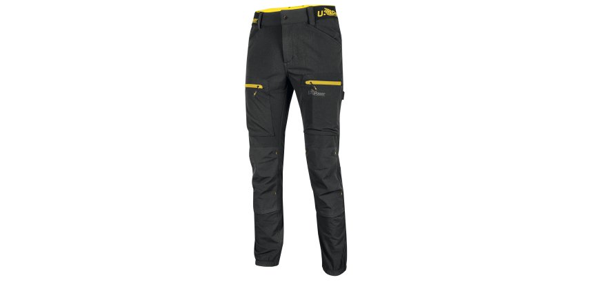 Pantalone U-Power Horizon, nero/giallo