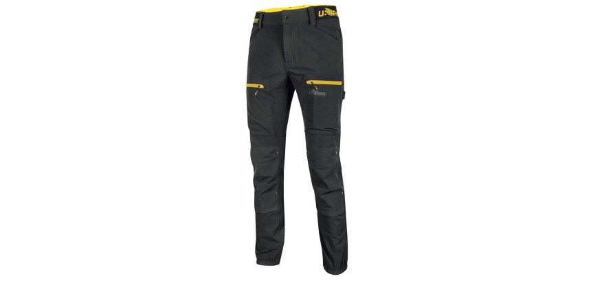 Pantalone U-Power Horizon, nero/giallo