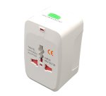 Adattatore da viaggio universale - 2 prese USB - bianco - MKC Melchioni