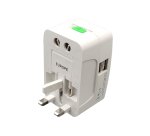 Adattatore da viaggio universale - 2 prese USB - bianco - MKC Melchioni