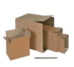 Scatola per imballo - onda singola - 20 x 15 x 15 cm - cartone - avana