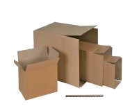 Scatola per imballo - onda singola - 20 x 15 x 15 cm - cartone - avana