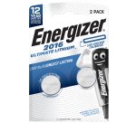 Micropila CR2016 - 3V - a pastiglia - Ultimate Lithium - Energizer - blister 2 pezzi