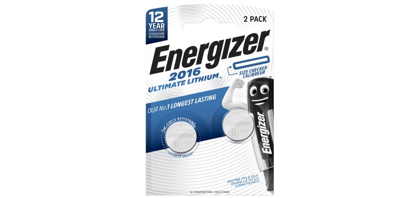 Micropila CR2016 - 3V - a pastiglia - Ultimate Lithium - Energizer - blister 2 pezzi