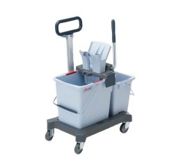 Carrello per pulizie UltraSpeed Pro Doppio - con barra - 33 L - 62 x 38 x 85 cm - Vileda