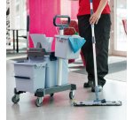 Carrello per pulizie UltraSpeed Pro Doppio - con barra - 33 L - 62 x 38 x 85 cm - Vileda