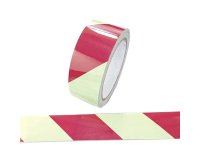 Nastro fotoluminescente adesivo - 4 cm x 10 m - giallo/strisce rosse