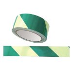 Nastro fotoluminescente adesivo - 4 cm x 10 m - giallo/strisce verdi