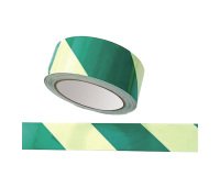 Nastro fotoluminescente adesivo - 4 cm x 10 m - giallo/strisce verdi