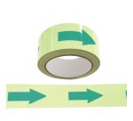 Nastro fotoluminescente adesivo - 4 cm x 10 m - giallo/frecce verdi