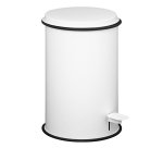 Pattumiera - 5 L - acciaio inox - bianco - Laminart