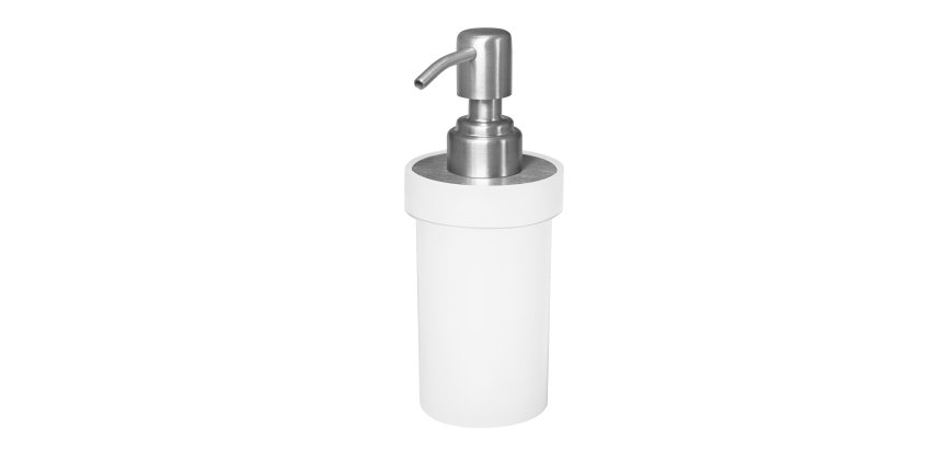 Dispenser sapone - da banco - PVC - bianco - Laminart