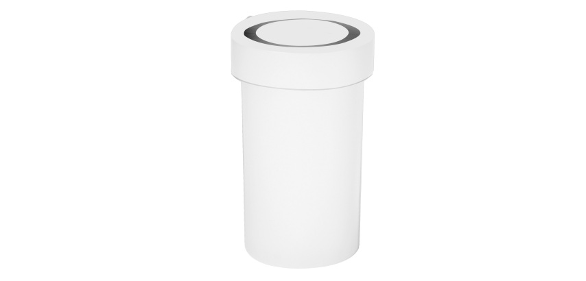 Porta spazzolino - PVC - bianco - Laminart