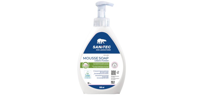 Sapone in mousse Green Power - dispenser 600 ml - floreale - Sanitec